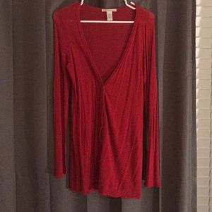 Red light weight longer cardigan